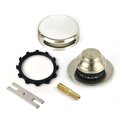 Watco Univ. NuFit Foot Act. Bath Stopper w-Grid Strain and Combo P, Adapter Kit, Brushed Nickel 948701-FA-BN-G